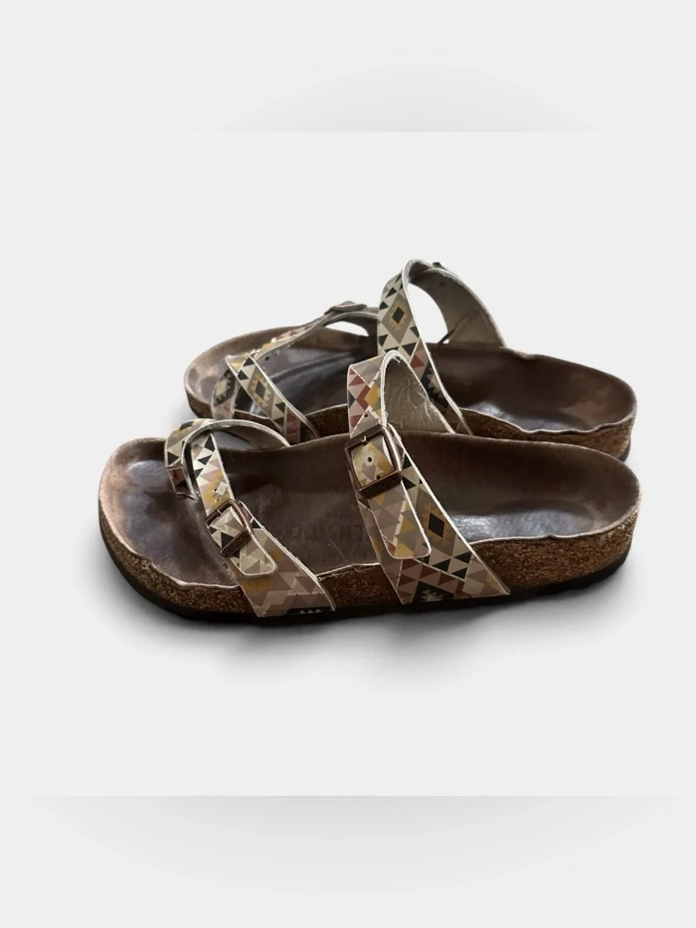 Birkenstock‎ Mayari Geometric Leather Strap Sandals Women’s 7.5 (38)